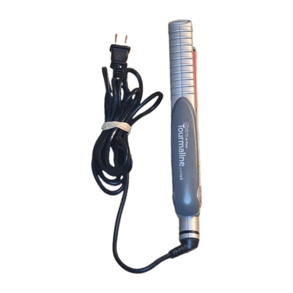 Jilbere de Paris Tourmaline 1" Flat Iron Hair Straightener JBTM7555 Silver Red